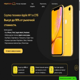 Скриншот главной страницы сайта applecash.ru