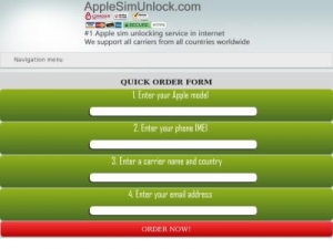 Скриншот главной страницы сайта applesimunlock.com