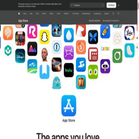 Скриншот главной страницы сайта apps.apple.com