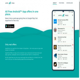 Скриншот главной страницы сайта appsfree.app