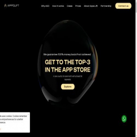 Скриншот главной страницы сайта appslift.com