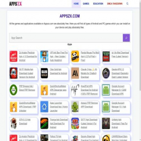 Скриншот главной страницы сайта appszx.com