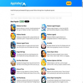Скриншот главной страницы сайта appvalley.signulous.com