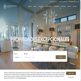 Скриншот главной страницы сайта aproperties.es