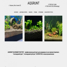Скриншот главной страницы сайта aqgrunt.ru