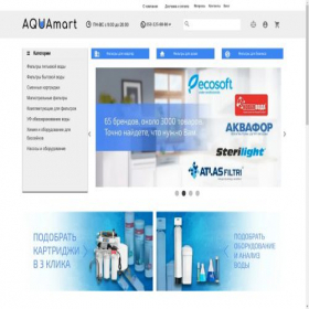 Скриншот главной страницы сайта aqua-mart.com.ua