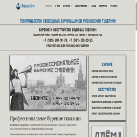 Скриншот главной страницы сайта aquaionbur.ru