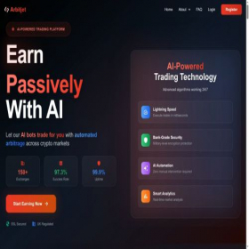 Скриншот главной страницы сайта arbitjet.com