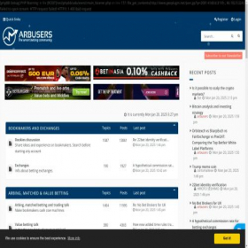 Скриншот главной страницы сайта arbusers.com