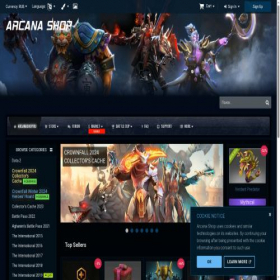 Скриншот главной страницы сайта arcanashop.ru