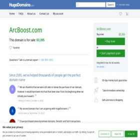 Скриншот главной страницы сайта arcboost.com