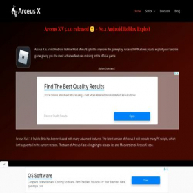 Скриншот главной страницы сайта arceusx.com