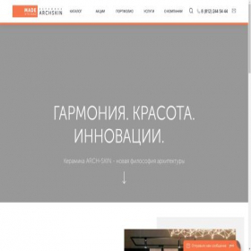 Скриншот главной страницы сайта arch-skin.spb.ru