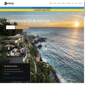 Скриншот главной страницы сайта archicgi.com