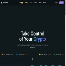 Скриншот главной страницы сайта arcticoins.com