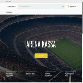 Скриншот главной страницы сайта arena-kassa.ru