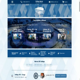 Скриншот главной страницы сайта arena-sibir.com