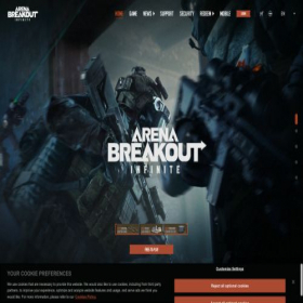 Скриншот главной страницы сайта arenabreakoutinfinite.com