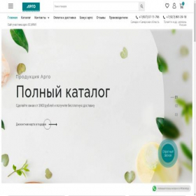 Скриншот главной страницы сайта argo-ts.ru