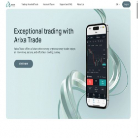 Скриншот главной страницы сайта arixatrade.com