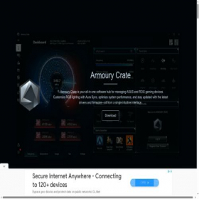 Скриншот главной страницы сайта armoury-crate.com