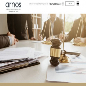 Скриншот главной страницы сайта arnos-group.com