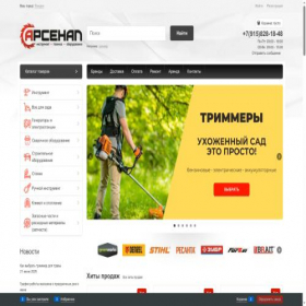 Скриншот главной страницы сайта arsenalshuya.ru
