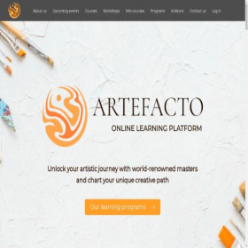 Скриншот главной страницы сайта artefactoschool.online