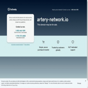 Скриншот главной страницы сайта artery-network.io