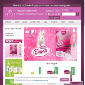 Скриншот главной страницы сайта artieco.ru