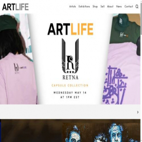 Скриншот главной страницы сайта artlife.com