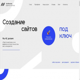 Скриншот главной страницы сайта artvolkov.ru