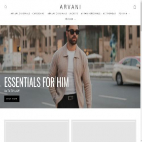Скриншот главной страницы сайта arvaniofficial.com