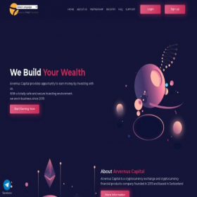 Скриншот главной страницы сайта arvernus-ultra.finance
