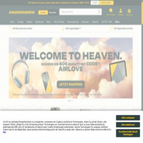 Скриншот главной страницы сайта asgoodasnew.de
