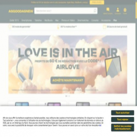 Скриншот главной страницы сайта asgoodasnew.fr
