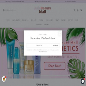 Скриншот главной страницы сайта asiabeautymall.com