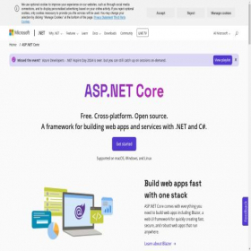 Скриншот главной страницы сайта asp.net