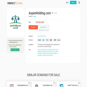Скриншот главной страницы сайта aspenholding.com