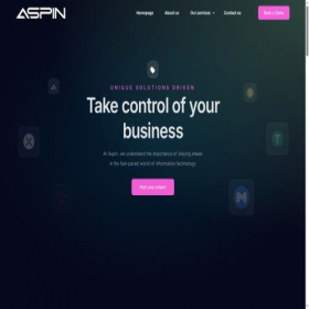 Скриншот главной страницы сайта aspin.io