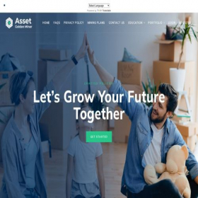 Скриншот главной страницы сайта assetgoldenminer.com