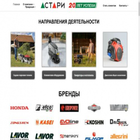 Скриншот главной страницы сайта astari.ru