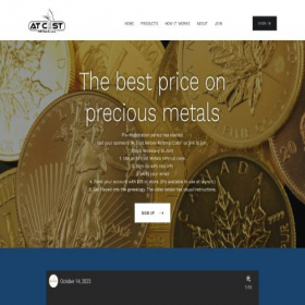 Скриншот главной страницы сайта atcostmetals.com