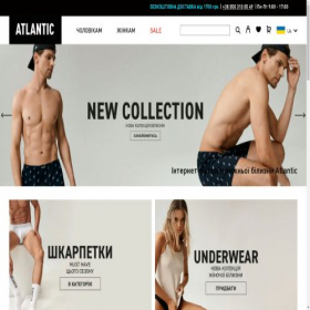 Скриншот главной страницы сайта atlantic-shop.in.ua