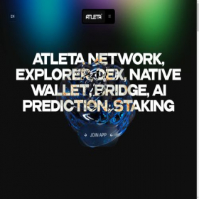 Скриншот главной страницы сайта atleta.network