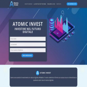 Скриншот главной страницы сайта atomicinvest.io