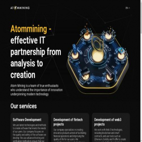 Скриншот главной страницы сайта atommining.io