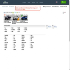 Скриншот главной страницы сайта auc.carvector.com