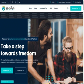 Скриншот главной страницы сайта auctus-invests.com