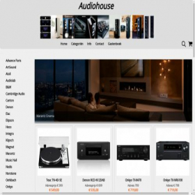 Скриншот главной страницы сайта audiohouse.be